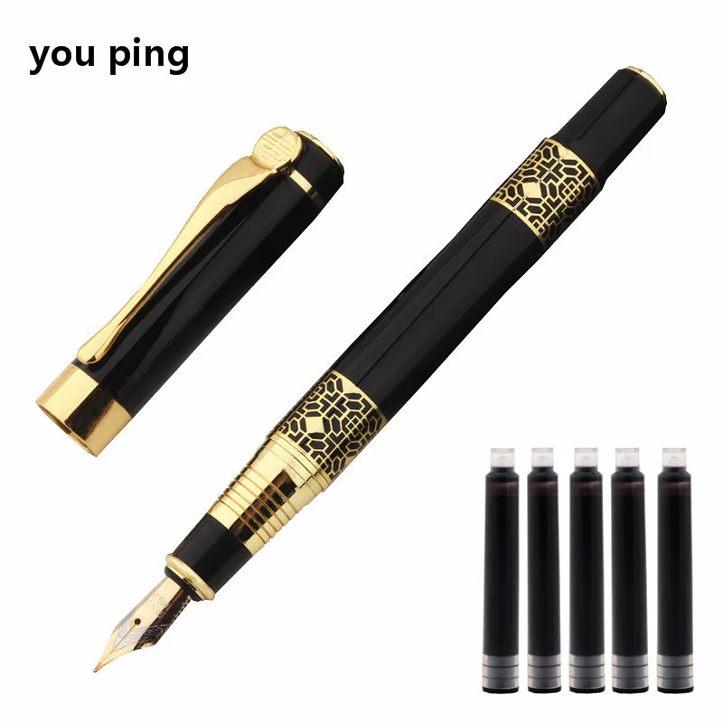 High Quality Black Business Office Fountain Pen School Student Supplies New Ink pen ink | Канцтовары для офиса и дома