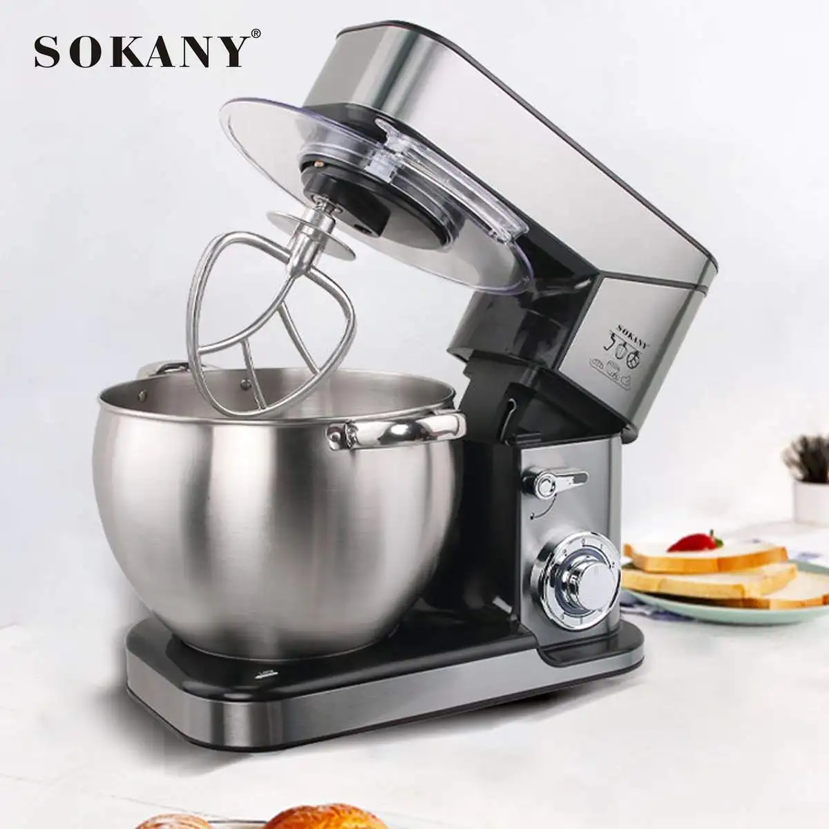 SOKANY миксер Нержавеющая сталь 10L чаша 6 ступенчатая Кухня Еда блендер крем