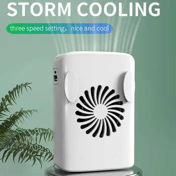 

USB Rechargeable Hang up the Waist Halter Convenient Fan Air Conditioning Fan Portable Bladeless Fan #YL10