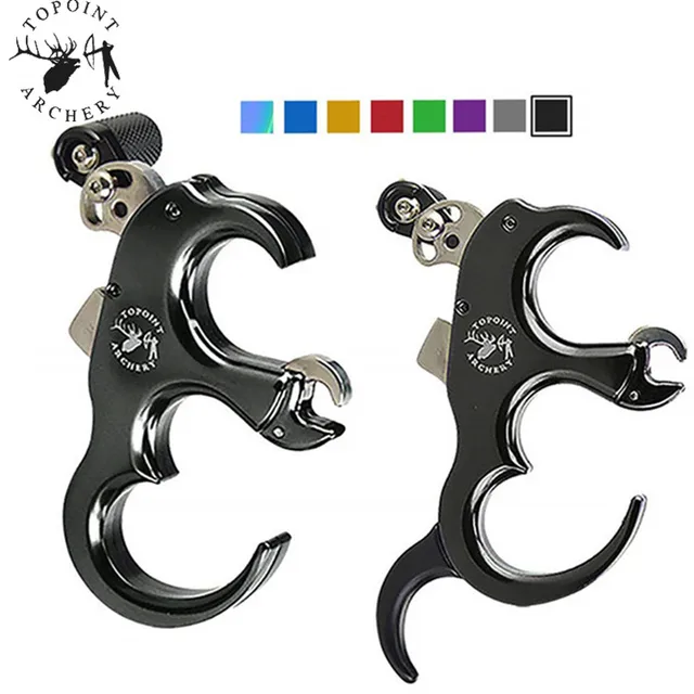  US $60.48 Automatic Archery Release Aids Finger Thumb Caliper Trigger Grip Compound 