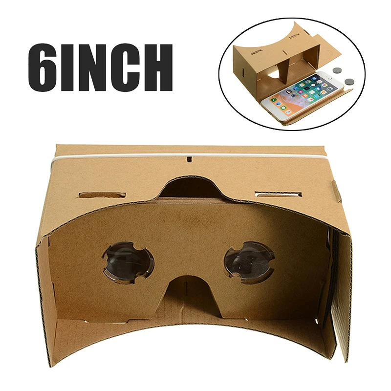 Прочные 3D VR Очки виртуальной реальности картон Google DIY очки для iPhone X XR 8 Galaxy S5 S6