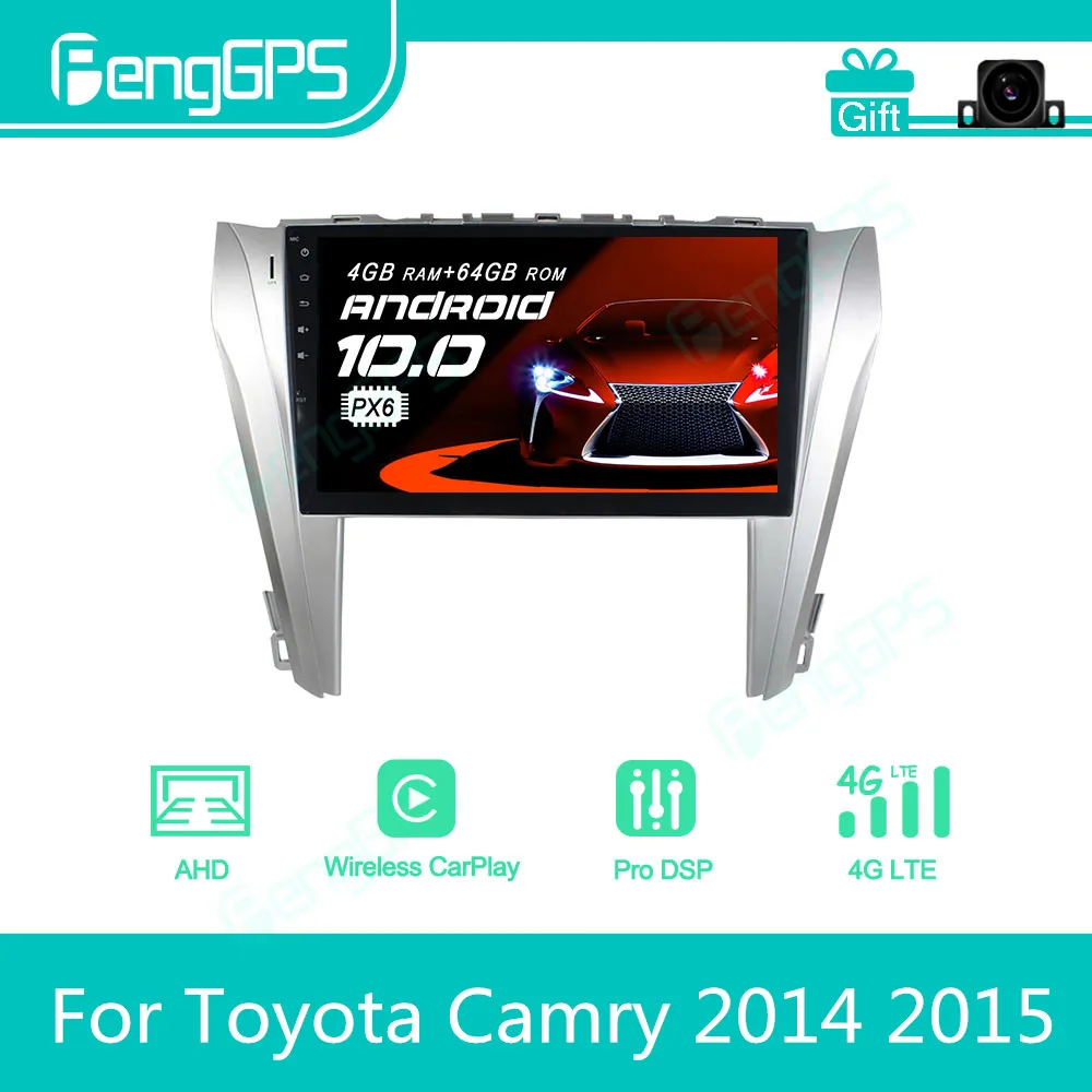 

Автомагнитола для Toyota Camry 2012-2017, Android, стерео, мультимедийный плеер, 2 Din, Авторадио, GPS-навигация, дисплей PX6
