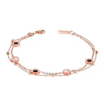 

SHOWTIME kpop round bead bracelet stainless steel egirl rose gold chain luxury bohemian bracelet woman 2020 fashion bangle
