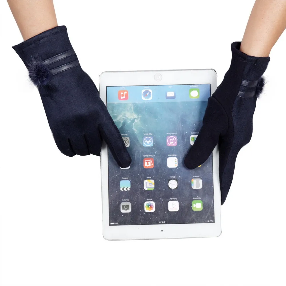 

touchscreen gloves waterproof Women everything for handmade Winter Warm Soft Wrist gloves for smartphone Mittens gants femme
