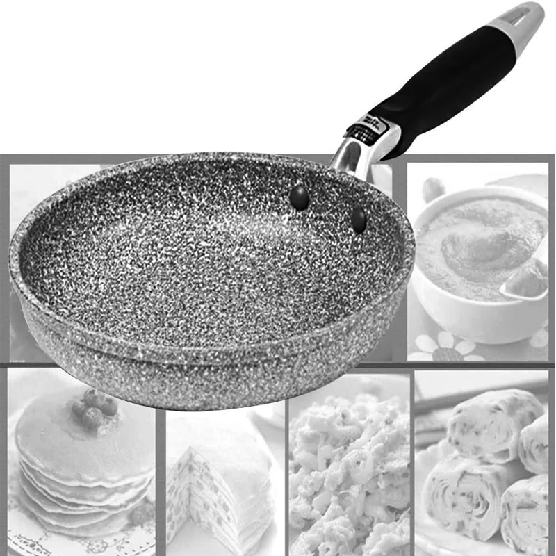 Medical Stone Pan Set Japanese Style forged Aluminum Non-Stick 20CM Small Frying  Pan 26CM 28CM Large Deep Frying Pan Ceramic Coating Easy Clean for  Induction Cooker Gas Stove 