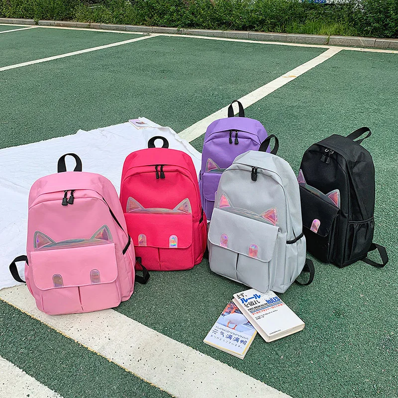Детский рюкзак для девочек и мальчиков; детские школьные рюкзаки для подростков; милый рюкзак с кошачьими ушками; школьный рюкзак; Cartable Enfant