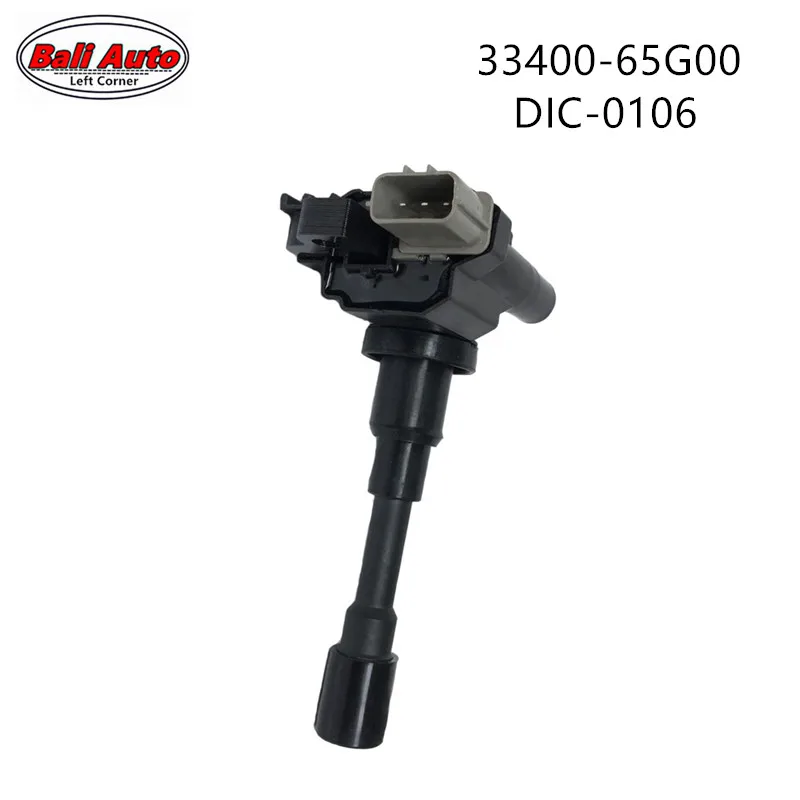 Left corner Ignition coil DIC-0106 33400-65G00 33400-65G01 for Suzuki Jimny Liana Swift II III 4WD SX4 4WD Ignis Grand Vitara