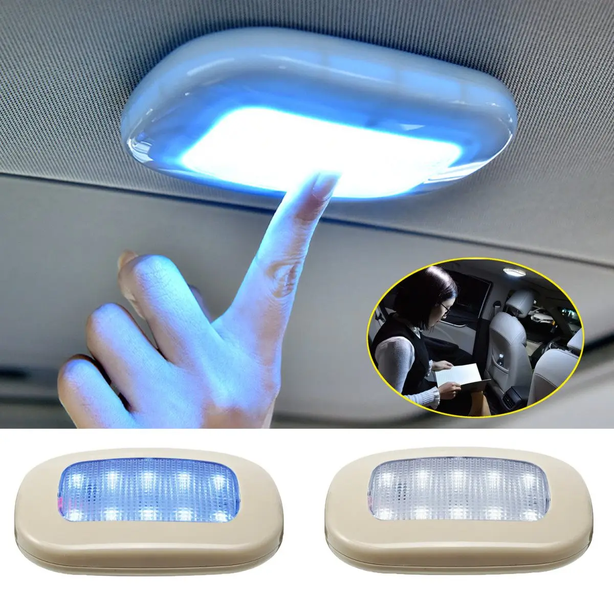 

Universal LED Car Vehicle Interior Headlight Indoor Roof Dome Ceiling Light Portable Lamp Car Lights Auto Interior Accessories