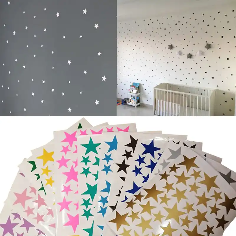 39pcs//set Wall Stickers Children Room Wall Decor Creative Stars Decal Removeable