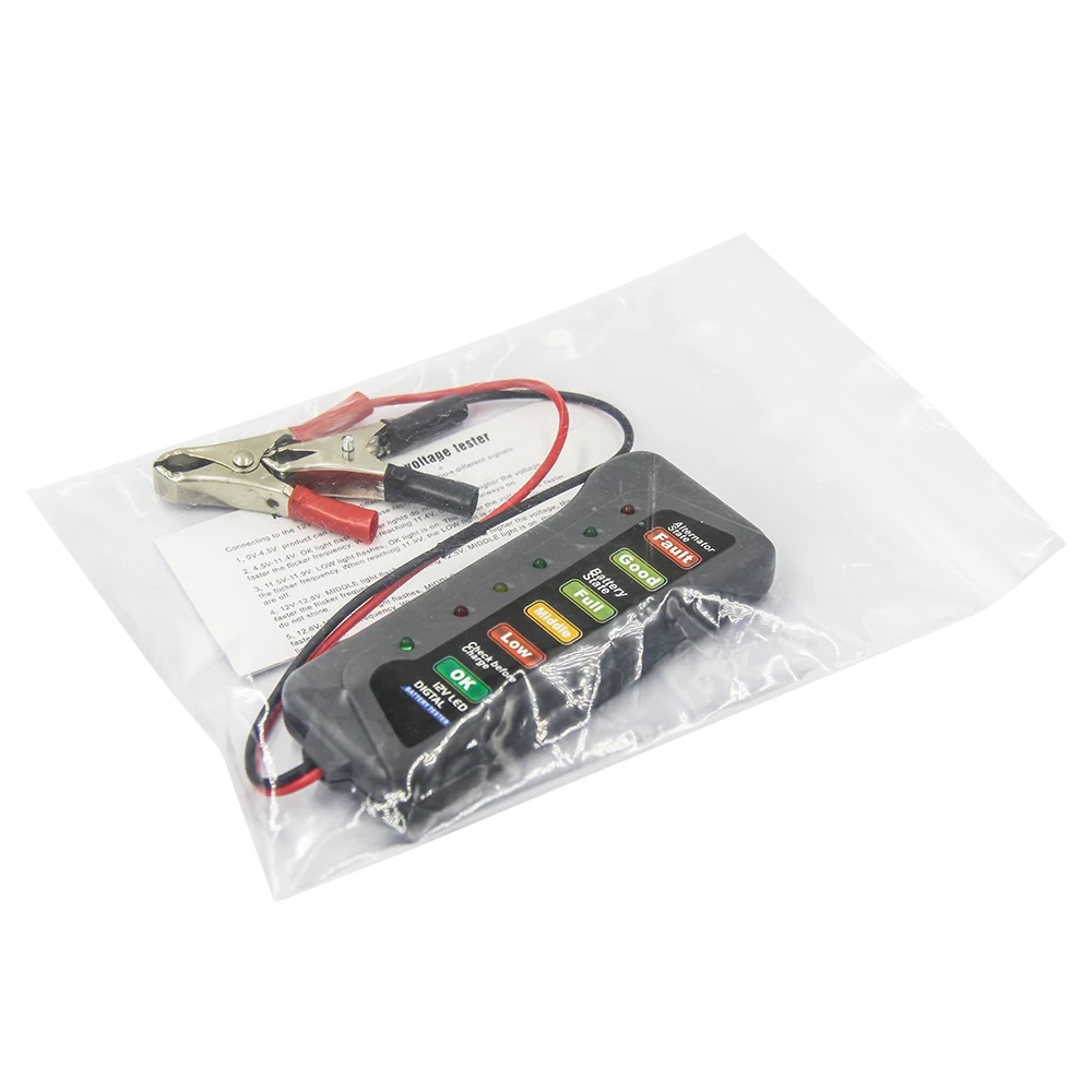 6 светодиодный индикатор Дисплей автомобиля диагностический инструмент 12 В Авто тестер батареи для автомобиля тестер батареи цифровой генератор тестер