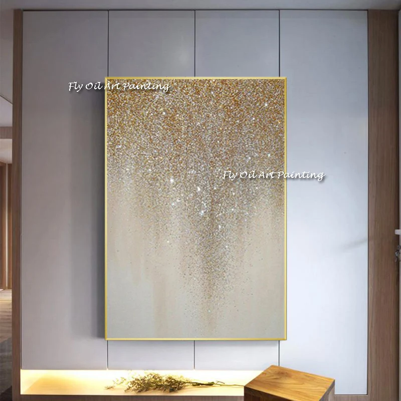 New Design Handmade Abstract Shiny Handpainted Oil Painting on Canvas Wall Art Picture for Living Room Bedroom Home Decor | Дом и сад