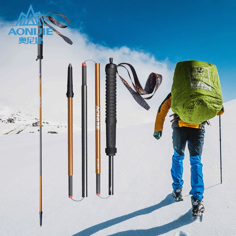 

AONIJIE Folding Stick M-Pole Ultralight Quick Lock Trekking Poles Hiking Pole Race Running Walking Stick Carbon Fiber Hiking