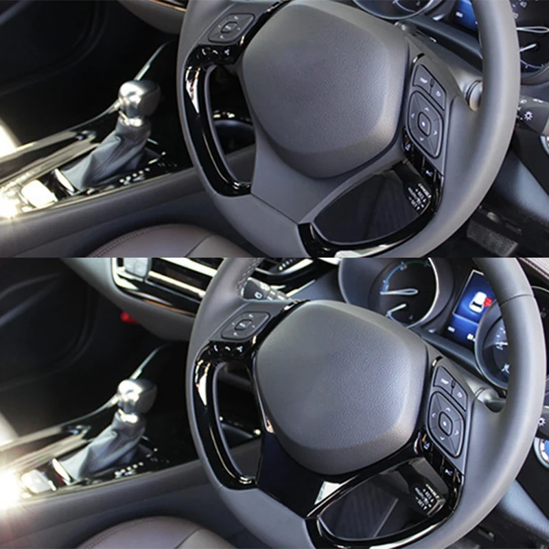Панель рулевого колеса автомобиля отделка крышки аксессуары для Toyota C-Hr Chr черный