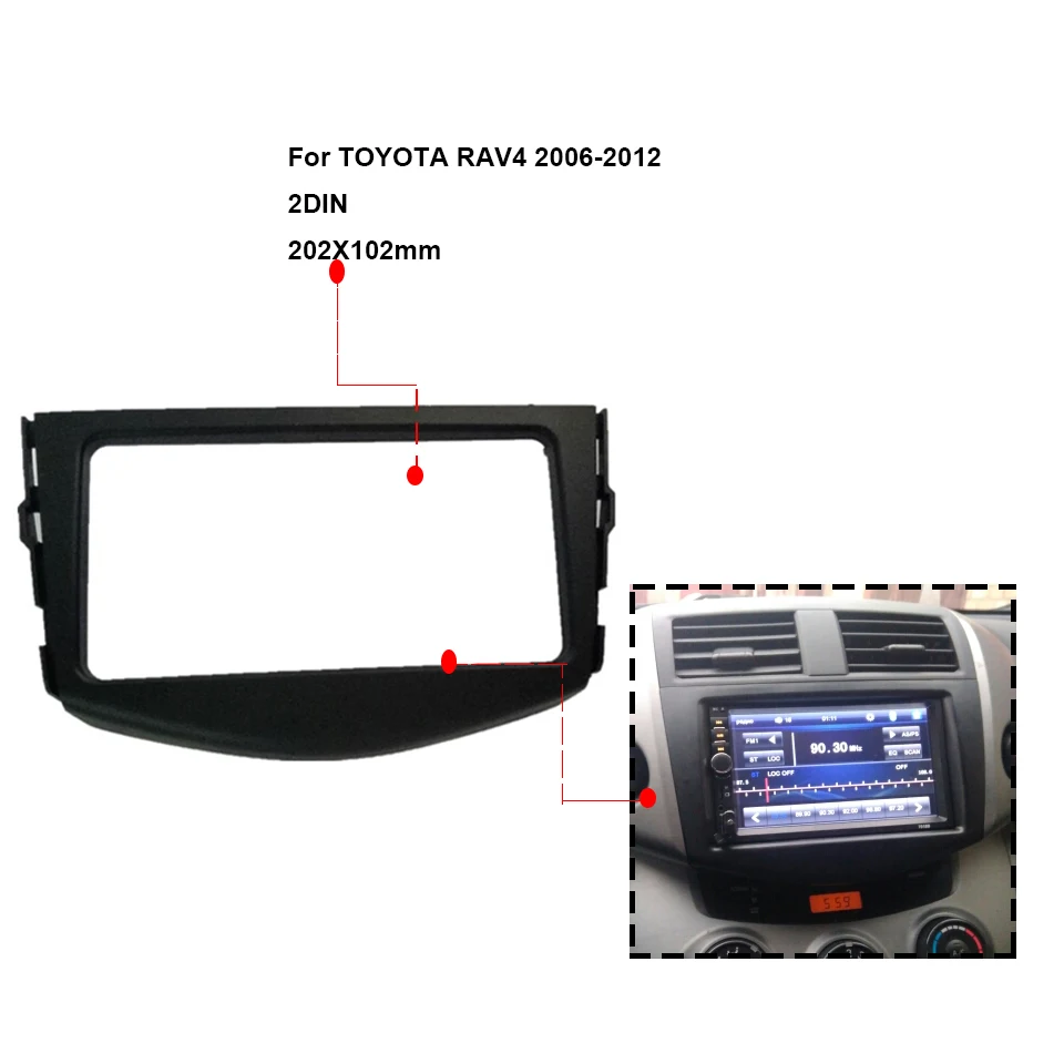 Автомобильная радиоустановка 2DIN рамка для TOYOTA RAV4 2006-2012 DVD стереопанель панель
