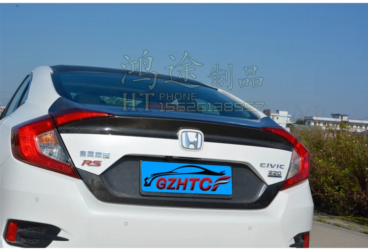 Подходит для honda civic 10 GEN модифицированный Карбон волокно заднее крыло задний спойлер заднего крыла