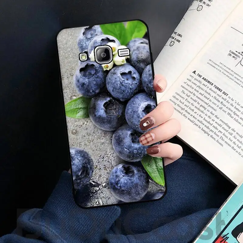 CUCI Blueberry fruit TPU black Phone Case Cover Hull For Samsung J2 4 5 6 7 8 Prime Pro Plus Duo Neo J415 2016 8 9 J600 737 730