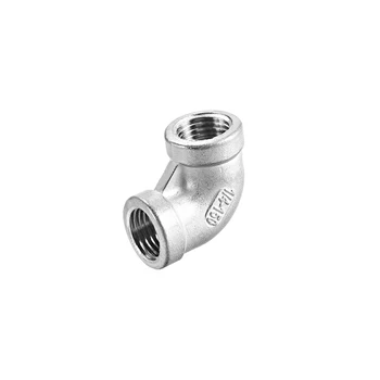 

uxcell Stainless Steel 304 Cast Pipe Fitting 90 Degree Elbow 1/4 BSPT Female X 1/4 BSPT Female Thread for air water fuel etc