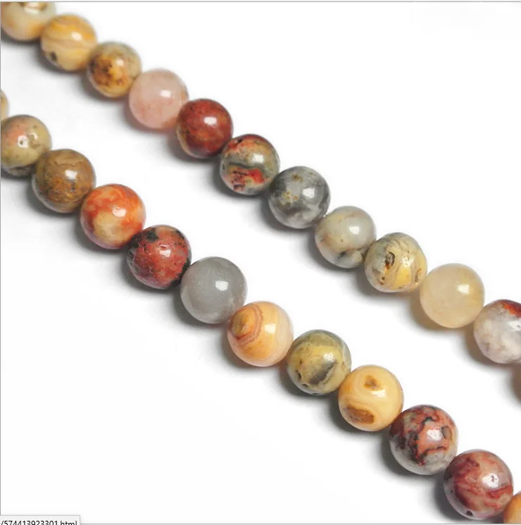 Natural Crazy Agates Stone Rondelle Beads Loose Spacer Beads 15
