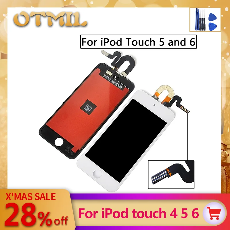 OTMIL ЖК-дисплей для ipod touch 4 5 6 7 ЖК-кодирующий преобразователь сенсорного экрана в сборе бесплатный инструмент клей для ipod touch 4 5 6 7 Дисплей