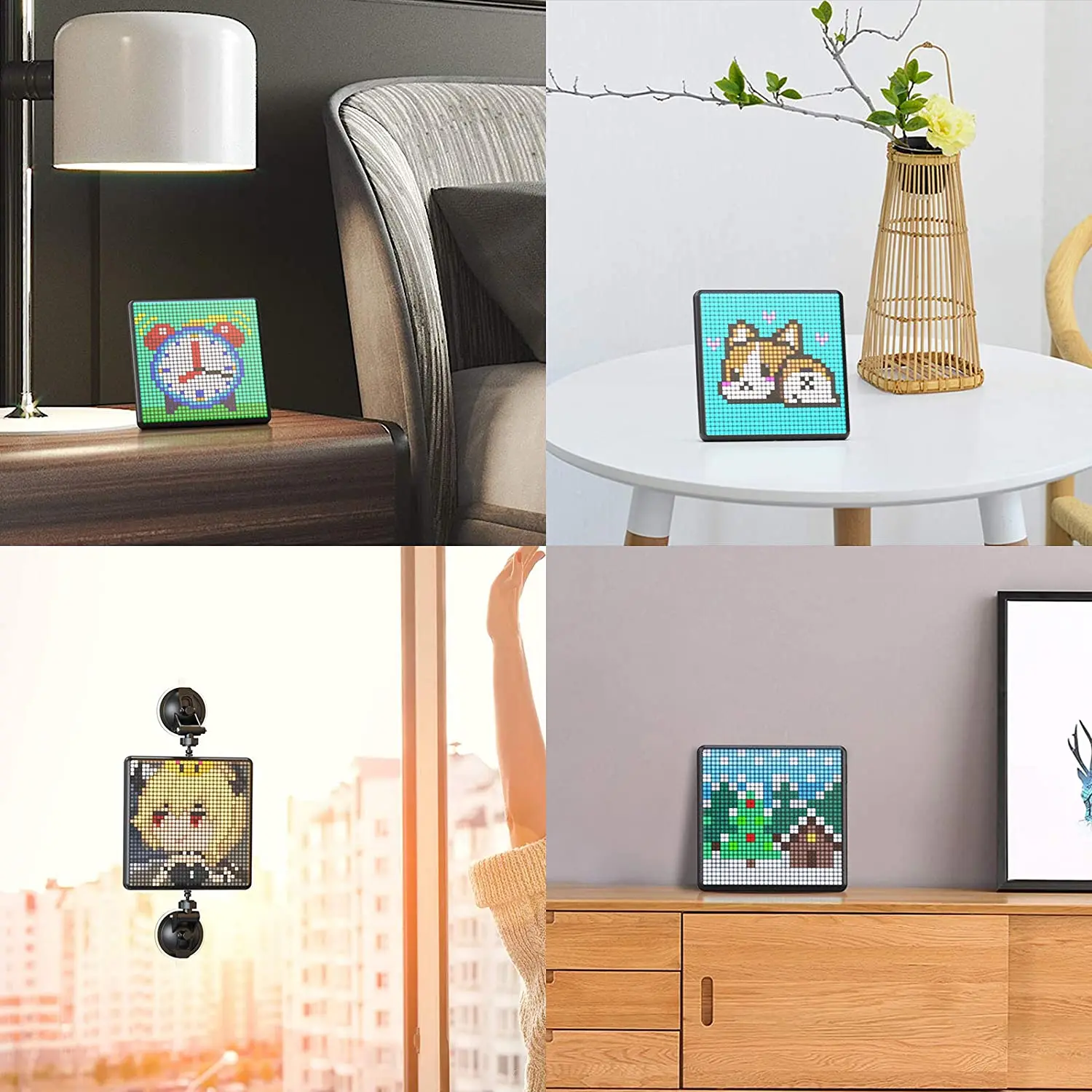 Divoom-Pixoo Max Digital Photo Frame, 32x32 Pixel Art, Placa de Display LED programável, presente de Natal, Home Light Decor