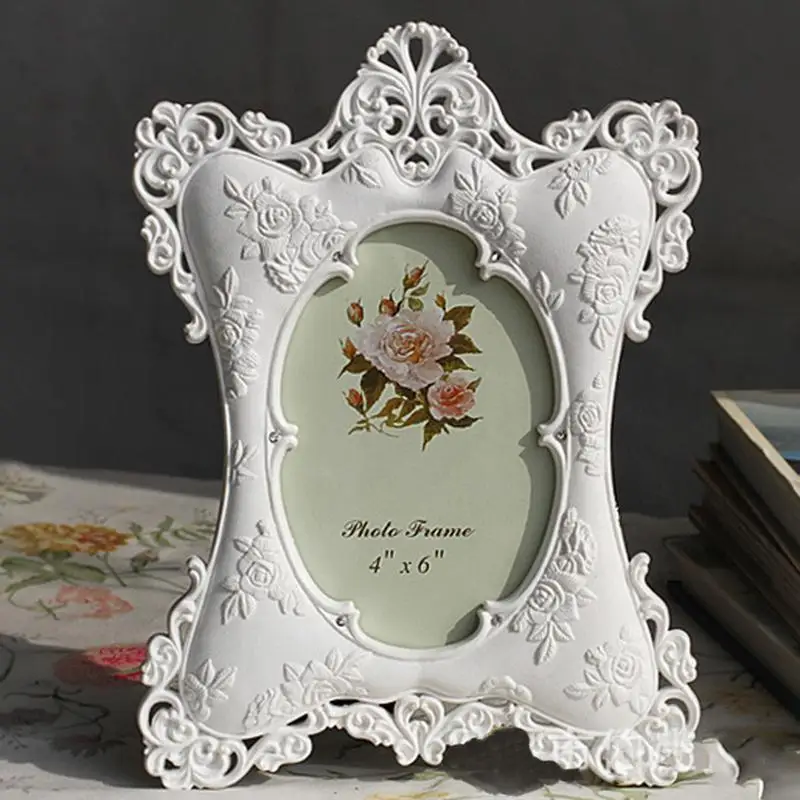 

1 Pc European Picture Frame Resin Rectangle White Photo Frames Picture Album Picture Wall Frame For Living Room Soporte Fotos
