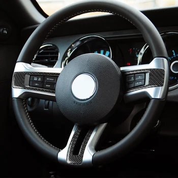 

1pc Steering Wheel trim Car Auto Button Sticker For Ford Mustang 2009-2013 Decal