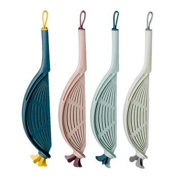 New Pot Strainer Plastic Crescent Pan Strainer With Handle Silicone For Water Filters Rice, Fruit Pasta Colander Kitchen Gadgets 1