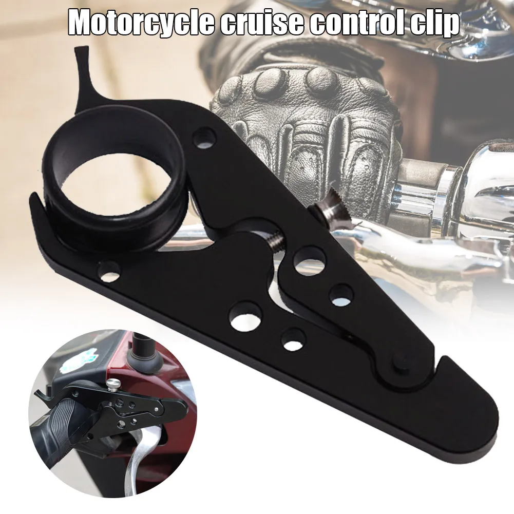 

Hot Universal Motorcycle Throttle Lock Assist Cruise Control Clamp with Ring Black Durable X66