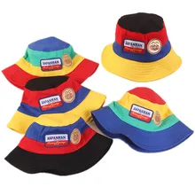 Модная Радужная детская Панама, складывающиеся шляпы для мальчиков и девочек, рыбацкая шляпа, летняя Солнцезащитная шляпа