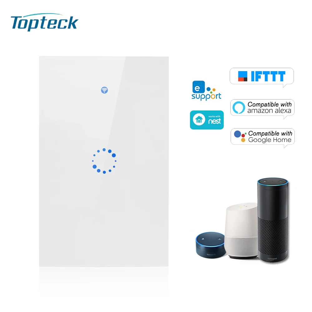 

SONOFF T1 US ITEAD 1C Smart WiFi Wall Light Switch 315MHz RF Timing App Remote ON/OFF Support for Google Home Amazon Alexa