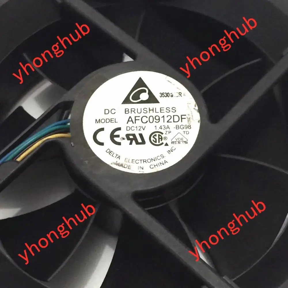 Delta Electronics M6792 GX280 GX520 GX620 AFC0912DF BG98 U7581 DC 12V 1.43A Размеры: 90x90x32 мм Сервер охлаждающий
