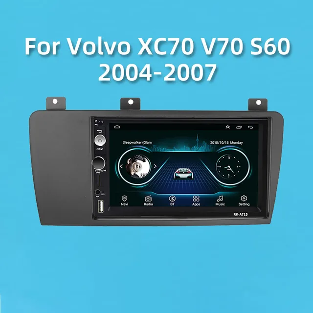 2 Din Android Stereo Mobil dengan Layar untuk Volvo XC70 V70 S60 2004-2007  7 Inci Radio Mobil Pemutar Multimedia GPS BT WIFI FM Aotoradio