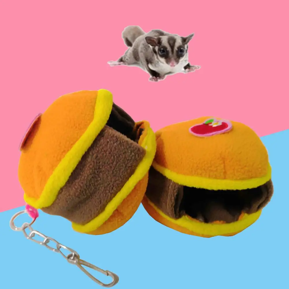 

Hamburger House Hamster Squirrel Parrot Bird Warm Nest Hanging Hammock Pet Bed