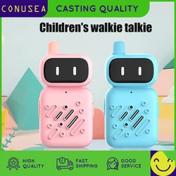 Walkie talkie Robot pour enfants, 1 paire, téléphone Portable pour enfants, espion, éducation de poche, jouets interactifs, autocollants en corde suspendue 