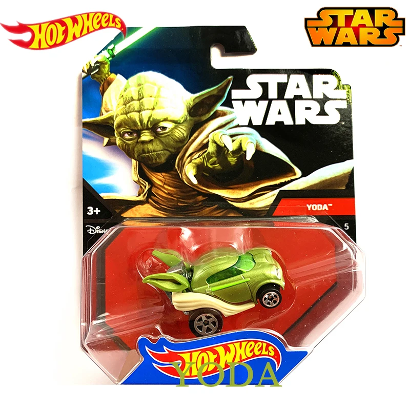 Yoda Подлинные Hot Wheels Звездные войны классический фильм тема серии ролевая модель автомобиля коллекция игрушек для детей мальчиков подарок на день рождения CGW35 - Цвет: Yoda