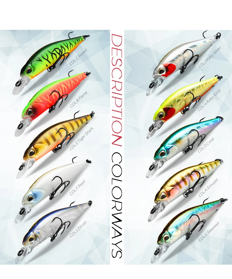 Details about   SP Fishing Lures Professional UV Colors Minnow Magnet Weight 63mm 5g Hot