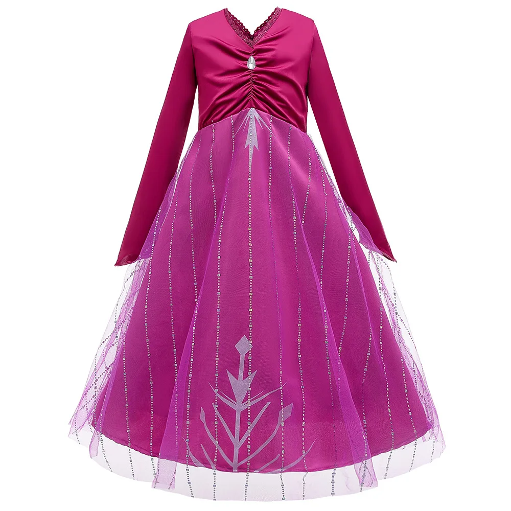 Frozen 2 Kids Dress for Girls Cosplay Queen Elsa Dresses Anna Costumes Princess Party Vestidos Clothing Set Long Sleeve | Детская одежда