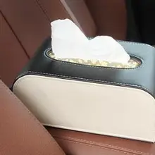 Коробка для салфеток из искусственной кожи, автомобильный держатель для салфеток, коробка для хранения, универсальные аксессуары для автомобильных сидений
