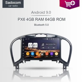 

720P DSP PX6 2 din Android 9.0 For Nissan JUKE 2004-2016 4GB + 64GB 8 core Car DVD Player GPS Glonass Map autoradio Bluetooth