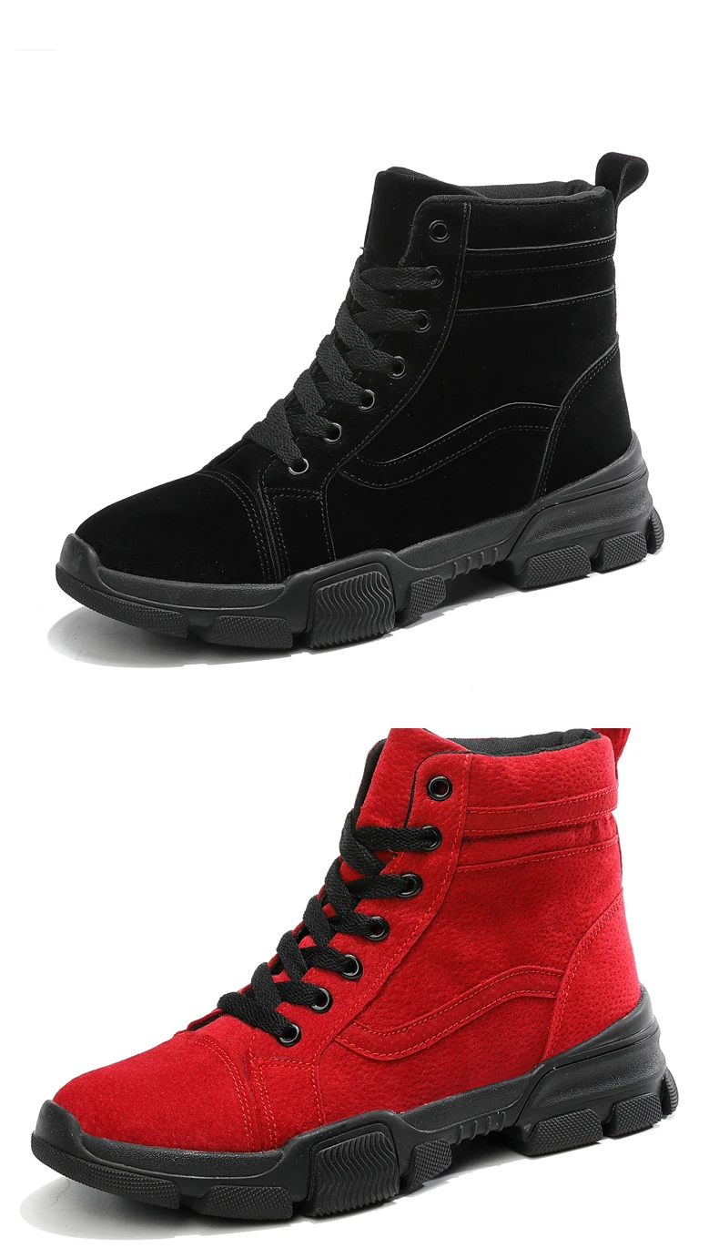 TYDZSMT/женские ботинки; коллекция года; Зимние ботильоны; botas mujer invierno; теплая плюшевая женская обувь; Узкие ботинки из искусственной замши; пикантная красная обувь