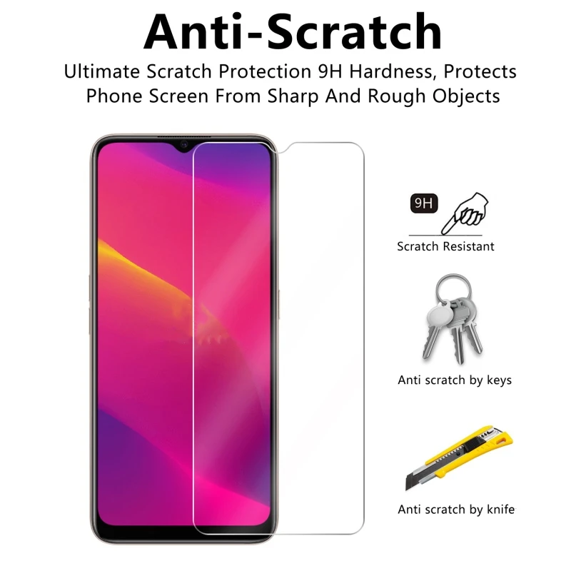 2PCS For Tempered Glass Oppo A5 2020 Screen Protector 9H Protective Glass For Oppo A5 2020 2