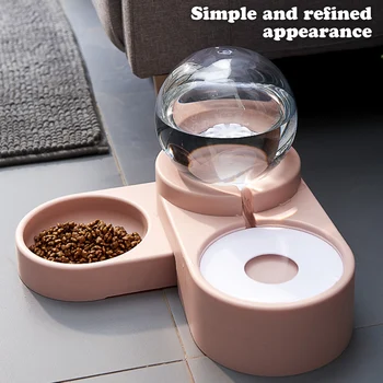 

Bubble Pet Bowls 1.8L Food Automatic Feeder Fountain Water Drinking for Kitten Feeding Plasitc Container Pet Cat Dog Supplies