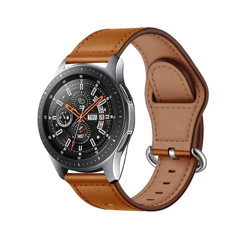 Ремешок из натуральной кожи для samsung gear S3 Frontier/классические galaxy watch 46 мм huawei gt watch band 22 мм smartwatch Браслет - Цвет ремешка: A-brown