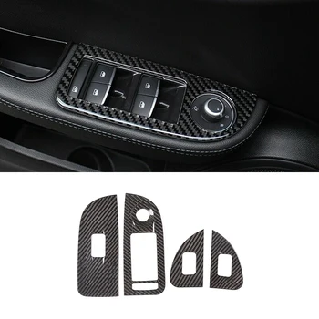 

Carbon Fiber Style Window Lift Switch Button Frame Cover for Alfa Romeo Giulia 2017-2019