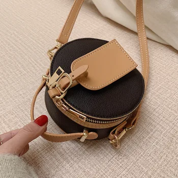 

Female Round Crossbody Bags For Women 2020 Leather Luxury Handbag Designer Sling Sac A Main Ladies Hand Shoulder Messenger Bag