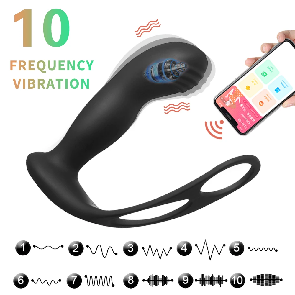 Prostate Vibrator Anal Plug Waterproof Silicone Stimulator_voghion.com