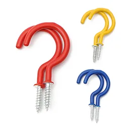 2PCS Aluminum Alloy Camping Canopy Windproof Nail Set Tent Plank Threaded Question Mark Ground Nail Hook Nail Camping