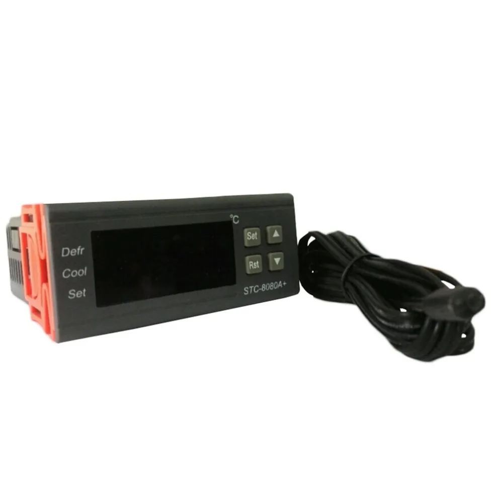 STC-8080A Refrigeration Temperature Controller Automatic Timing Defrost Intelligent Thermostat Alarm Function 12V 110V 220V