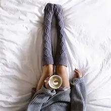 Meihuida, женские, сексуальные, вязаные, очень длинные сапоги выше колена, высокие, школьные, теплые чулки, японский стиль, милые, для девушек, студенток, чулки