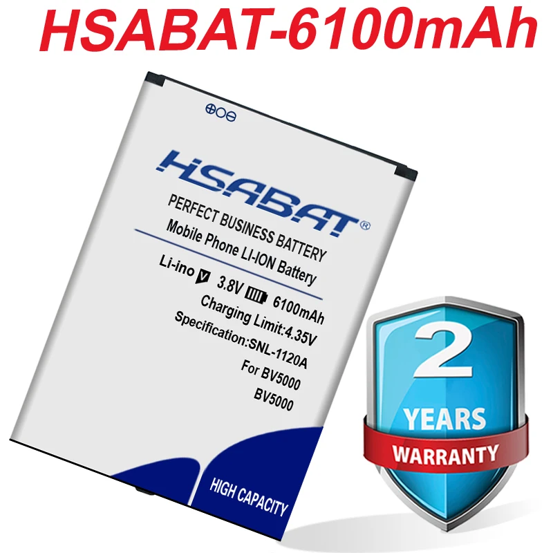 HSABAT Топ бренд 100% новейший 6100mAh BV5000 Аккумулятор для Blackview аккумулятор|Аккумуляторы